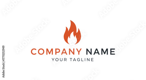 Fiery Flame Logo Design for Company Branding and Identity.