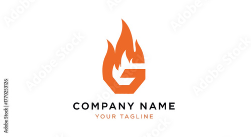 Fiery Letter G Logo Design for a Dynamic Company Brand.