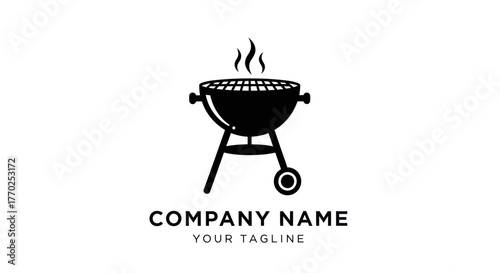 Barbecue Grill Logo Design for Company Name and Tagline.