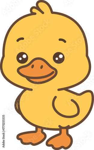 Cute cartoon Duck Illustration for kids