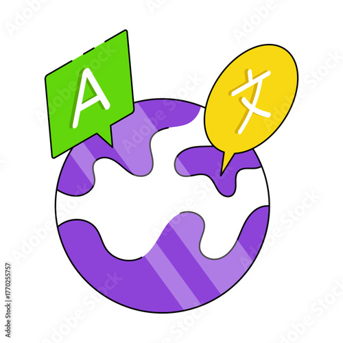      Vector design of language translator icon