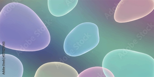 Abstract pastel shapes background soft and smooth gradient colors modern design for wallpaper or presentation