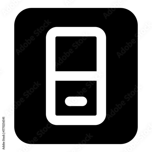 Light Switch Glyph Icon Vector, Solid Household and Furniture Symbol for Home Interior and Appliance Concept