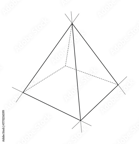 Geometric Wireframe Pyramid