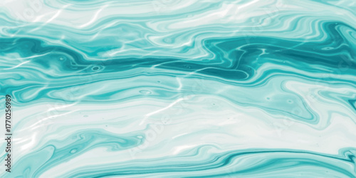 Abstract turquoise marble texture background fluid art great for backdrops and wallpapers