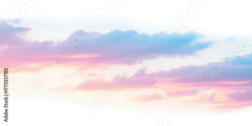 Pastel colored clouds at sunset soft pink and blue sky background dreamy and ethereal atmosphere