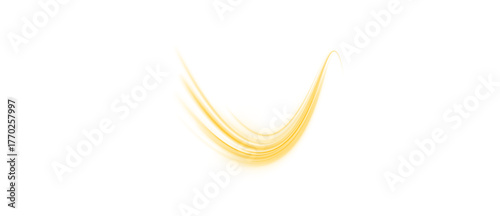 Elegant yellow twirl line PNG. Golden curl adds style and shine. Perfect for decorative patterns and festive visuals.