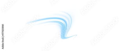 PNG blur effect and laser beam with glowing blue line streak. Dynamic motion and bright streaks create energetic trails. Perfect for tech, digital, or futuristic designs.