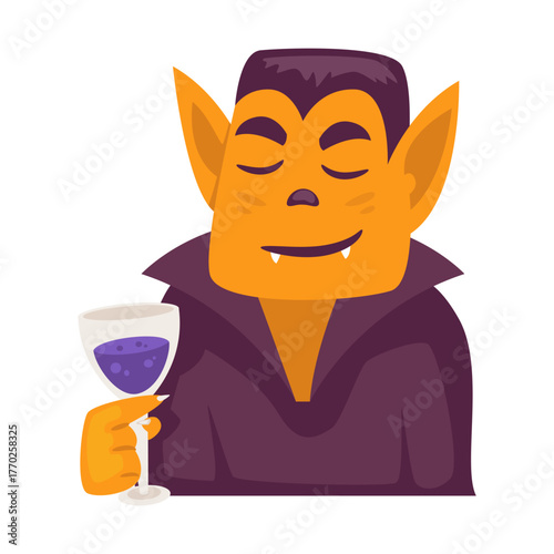 Halloween Vampire Character Vector Illustration