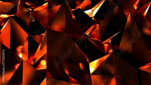 Golden Polygon Abstract Motion Background,
Shiny Metallic Crystal Animation Loop,
Amber Geometric 3D Shapes Background. motion video for designers