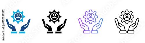 Support Icon Multiple Style Vector Illustration
