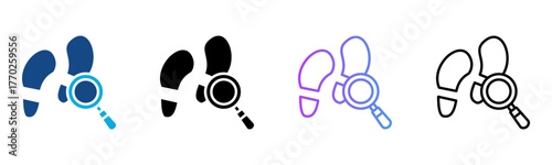 Track Icon Multiple Style Vector Illustration
