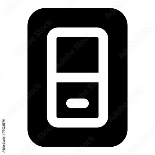 Light Switch Glyph Icon Vector, Solid Household and Furniture Symbol for Home Interior and Appliance Concept