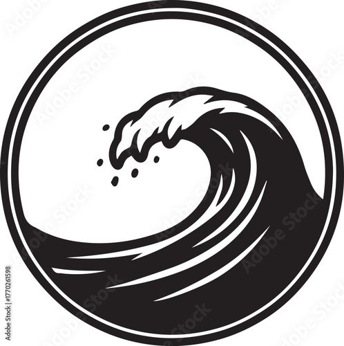 water wave black and wight 