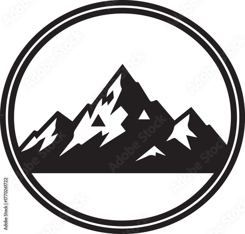 mountain sign vector illustration