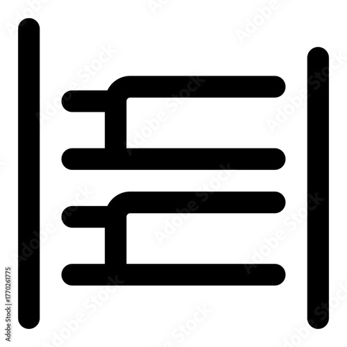 Bunk Bed Line Icon Vector, Modern Outline Household and Furniture Symbol for Home Interior and Appliance Concept