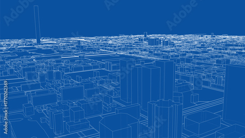 Futuristic City Blueprint