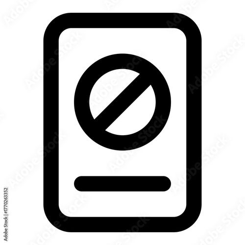 Free Download Phone Block Line Icon Vector, Modern Outline Support and Communication Symbol for Customer Service and Chat Concept - GFXLoad