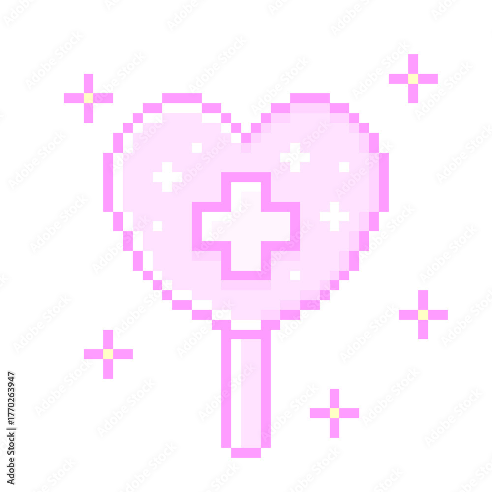 Obraz premium ピクセルアートな推し活ペンライト♪PNG