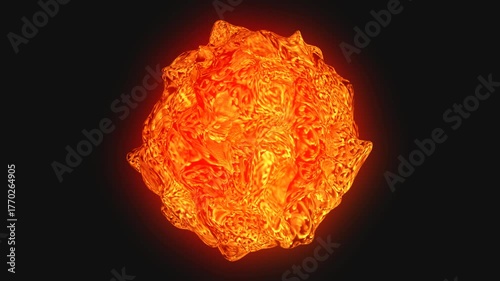 burning heart on black background. abstract background. motion video for designers