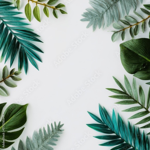 Foliage on white top