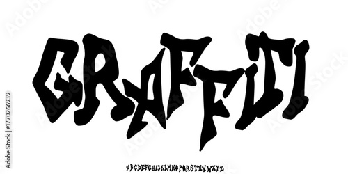 Distressed Grunge Font. Horror Comic Font. Cartoon Graffiti Playful Font. Display Font. Creative Hand Drawn Alphabet. Street Art Fashion Designs Typography modern vector illustration