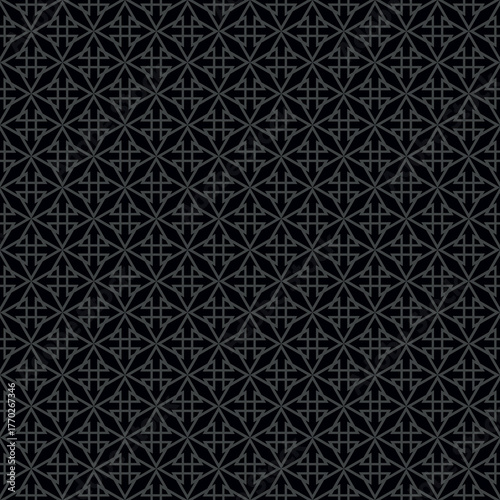 Tile black and grey vector pattern or dark background wallpaper