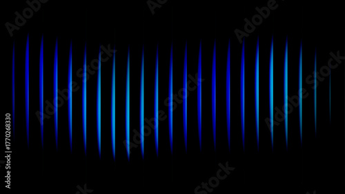 Neon blue light streaks forming a futuristic pattern on a dark background, modern abstract vector design for digital graphics and tech-themed layouts.