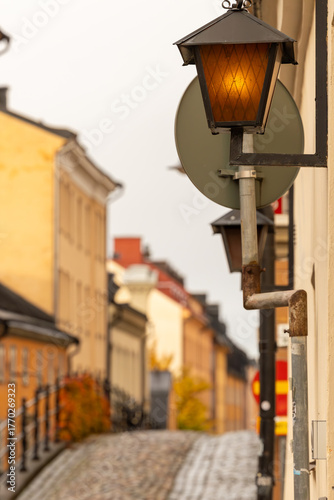 Stockholm, Sweden The historic Brannkyrkagatan street in the Sodermalm district.