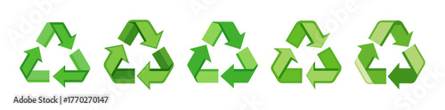 Green recycling symbols repeating pattern for environmental awareness