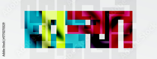 Pixelated text spells BERT. Colors include red, blue, pink, yellow, cyan. Background is white with gray grid pattern.