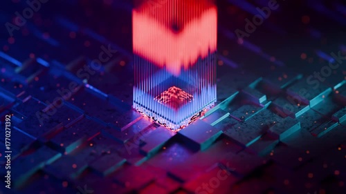 Quantum Chipset Digital Data Core Animation