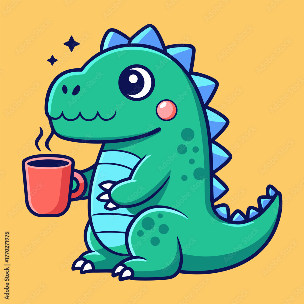 Obraz premium Crocodile Coffee