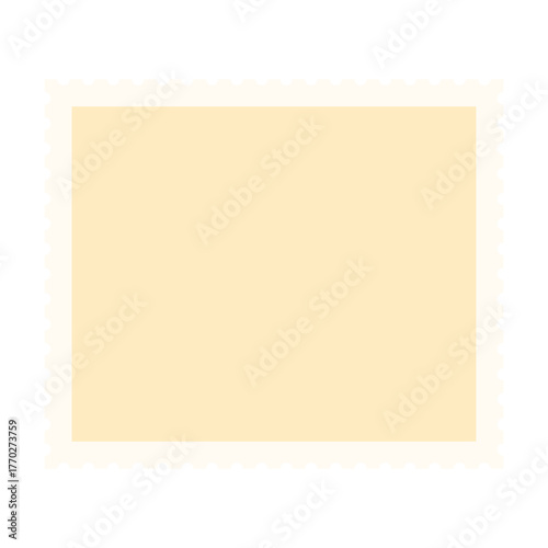 Simple Blank Postage Stamp Vector Frame Template Design
