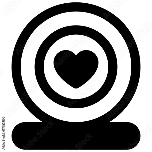 Donation. Outlined stroke vector icon with black-filled details.