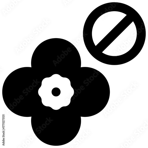 Invasive species removal. Outlined stroke vector icon with black-filled details.