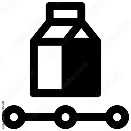 Food distribution. Outlined stroke vector icon with black-filled details.