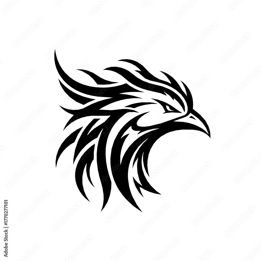 Fototapeta premium Eagle head in tribal style is a majestic symbol