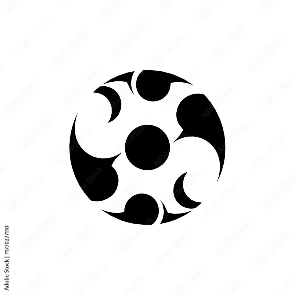 Fototapeta premium Abstract circular design with swirling shapes