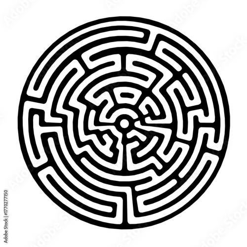 Circular maze, a complex and puzzling challenge
