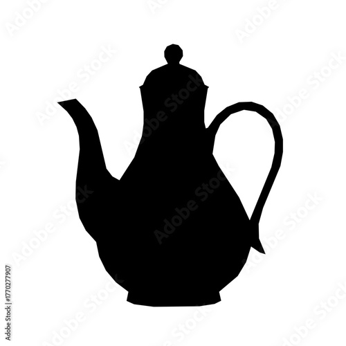 Silhouette of a teapot, perfect for tea time