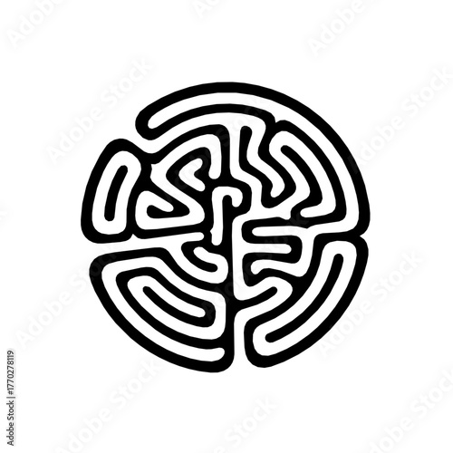 Circular maze, a symbol of complexity and challenge