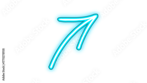 Blue plastic bottle object and steel paperclip abstract symbol illustration