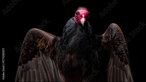 Formidable Turkey Vulture with Wings Spread