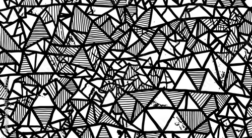 Abstract Geometric Triangle Pattern Design Creating Dynamic Visual Texture for Creative Backgrounds, Modern Art Projects, Digital Illustration, Contemporary Style, Monochrome Graphics for Branding, Pr