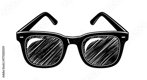 Retro Sunglasses Illustration Styling - Chic Eyewear for Stylish Individuals Enjoying Casual Fashion and Sunny Days, Perfect for Summer, Travel, and Trendy Design Projects with a Vintage or Modern Art