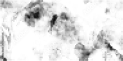 Dotted halftone gradient texture. Fading polka dot background. Repeated dots gradation pattern background. Black vanishing comic pop art overlay backdrop. Halftone raster effect wallpaper. Vector
