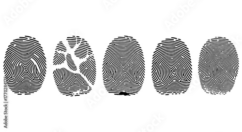 Conceptual Fingerprint Evolution: Illustrating Genetic Changes and Identity Transformation in a Technological World, Featuring Digital Alteration, Deconstruction, and Forensic Analysis for Business, S