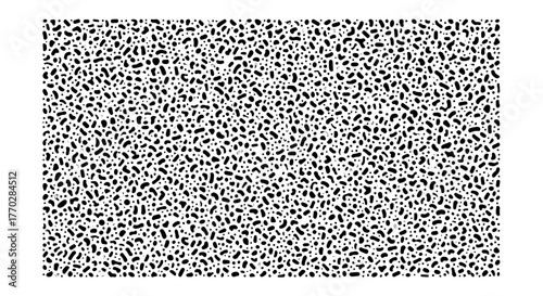 Abstract Microscopic Pattern Background with Organic Shapes and Cellular Structures for Medical Research and Biological Studies, Ideal for Scientific Presentations and Healthcare Website Design, Black