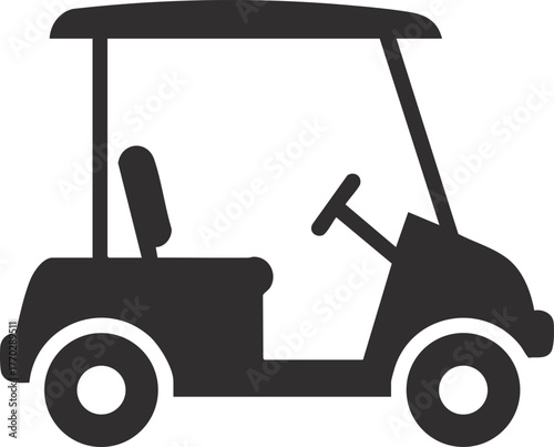 Cartoon Golf Cart vector Illustration